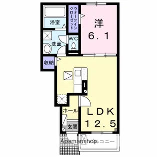 エレガンテ チェーロⅠ・Ⅱ【1階】の間取り
