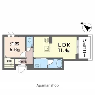 ヴィアソーレ【1階】の間取り