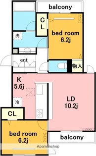 ヴィラパルム【3階】の間取り