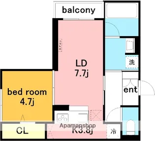 ヴィラパルム【2階】の間取り