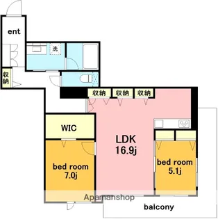 シャトーグラン【3階】の間取り