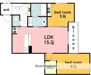 シャトーグラン【2階】の間取り
