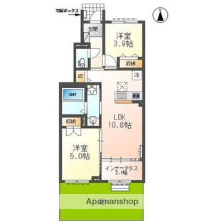 ガーデン中新町【1階】の間取り