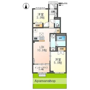 ガーデン中新町【1階】の間取り