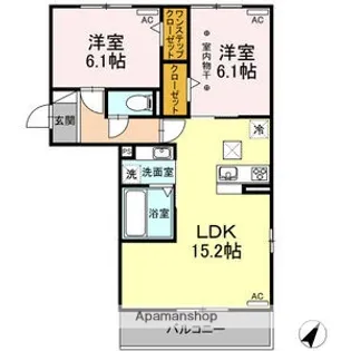 マイタウンハウスF【1階】の間取り