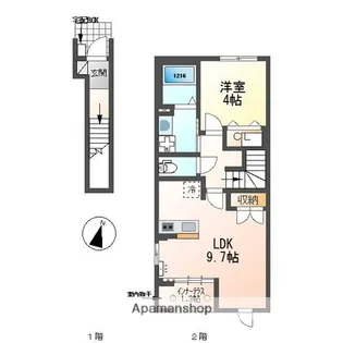 EAU ROUGE(オールージュ)【2階】の間取り