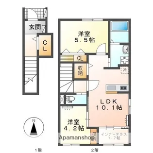 コンフォール青山【2階】の間取り
