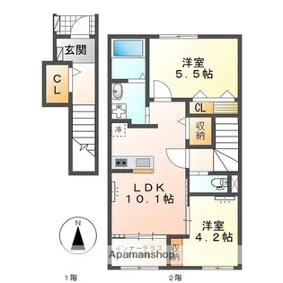 コンフォール青山【2階】の間取り