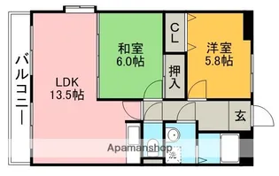 SUNMALL茂【2階】の間取り