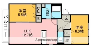 八慶岩野【2階】の間取り