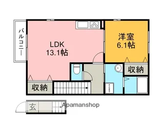 アンプルール リーブル Ciel【2階】の間取り