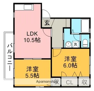 クレール【2階】の間取り