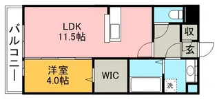 ウヴェルテュール【2階】の間取り