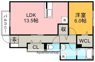 アクア・ミル A【1階】の間取り