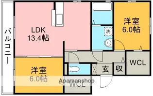 サニーハウスM【1階】の間取り