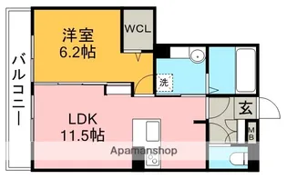 シャンポール【3階】の間取り