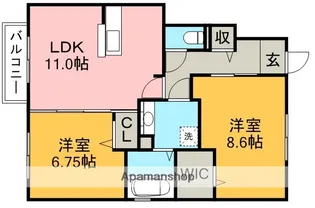 ソレイユ【1階】の間取り