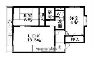 プリミエール鳥居松【2階】の間取り