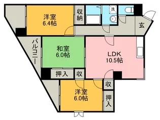 フォレスト勝川【5階】の間取り