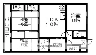 アーバンドエル柏原【4階】の間取り