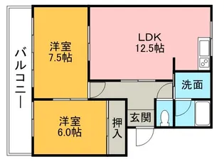 シャルマン豊山【105号室】の間取り
