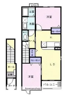 サンビレッヂⅢ【2階】の間取り