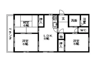 PATIO楠【302号室】の間取り