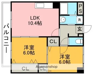 レージュ幸心【3階】の間取り
