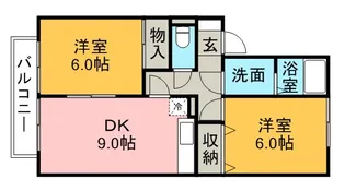 ウィング青山Ⅱ【1階】の間取り