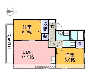 パークハイム【2階】の間取り
