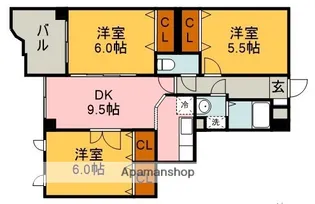 グレースハイツ岩崎【2階】の間取り