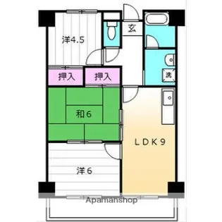 第2メゾンたけ宗【5階】の間取り