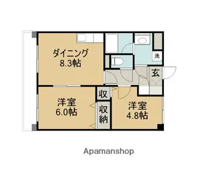 ローマンガーデン【206号室】の間取り