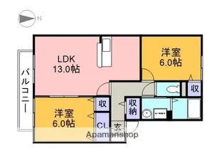ハートピア【1階】の間取り