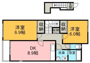 ブルーライト多喜【2階】の間取り