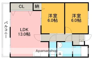 マンション藤丸【603号室】の間取り