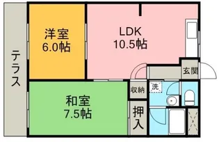 メゾンドフルーリー【1階】の間取り