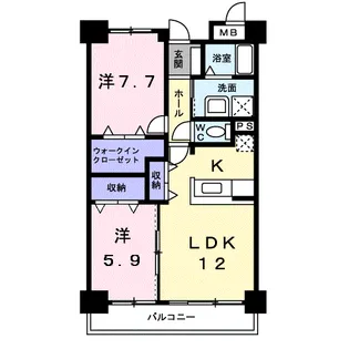 小牧ガーデンスクエア【4階】の間取り