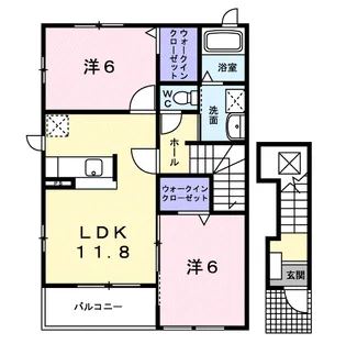 ハルⅢ番館【2階】の間取り