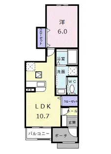 ウィスタリア【1階】の間取り