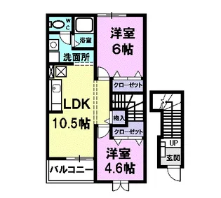 スプリング・フィールド【2階】の間取り