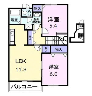 パティオⅡ【2階】の間取り