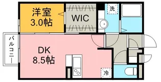 リバーウエスト【203号室】の間取り