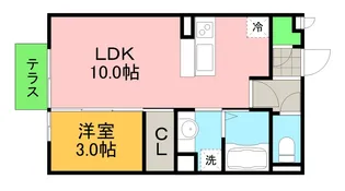 アンベリール堀の内【1階】の間取り