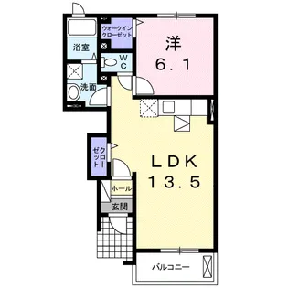クラン【101号室】の間取り
