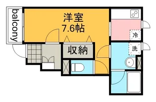 ミジュール【106号室】の間取り