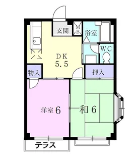 グリーンヒル扶桑Ⅱ【1階】の間取り