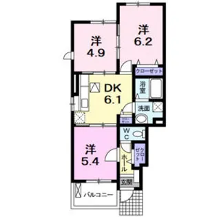 ソレイユ【1階】の間取り