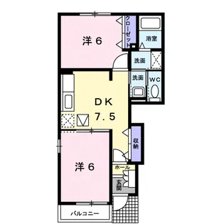 サニーヴィラⅠ【1階】の間取り