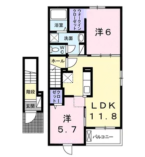 ラ ルーチェ【2階】の間取り